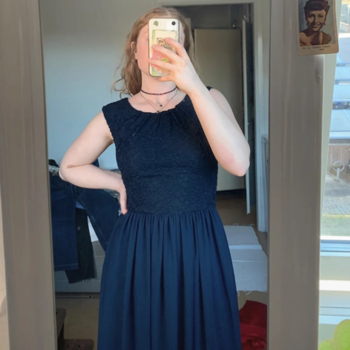 Mörkblå balklänning - 90