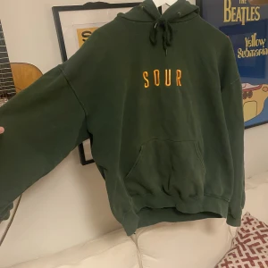 Sour Hoodie strlk L - Hoodie från Sour Skateboards med en härlig mörkgrön färg. Använd men i mycket bra skick. Perfekta julklappen till någon som gillar snygga kläder eller till dig själv! Köp nu och den kommer garanterat fram innan jul, jag skickar direkt! ❤️