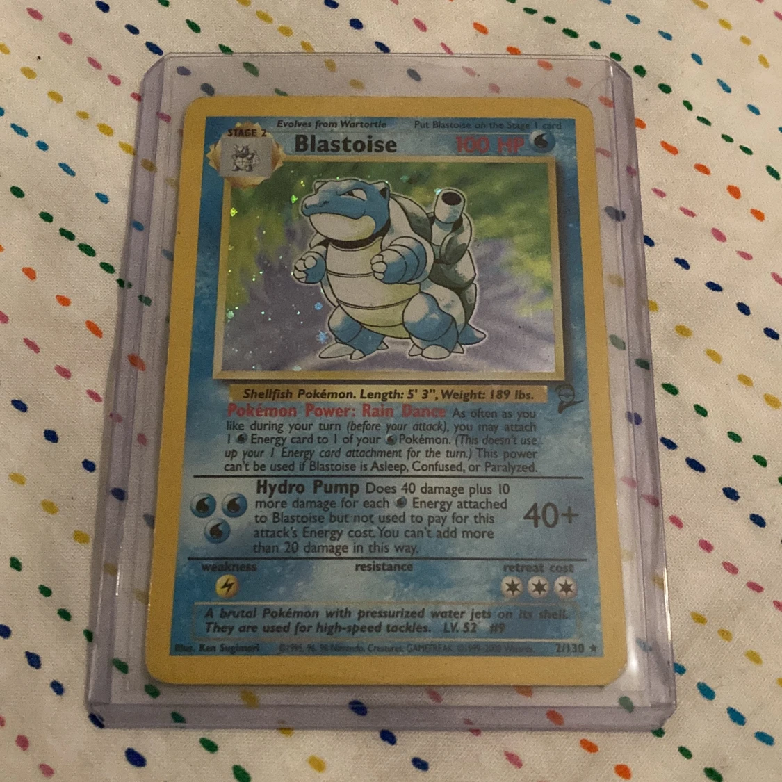 Blastoise holofoil 2/130 Base Set 2 - Pokémon kort