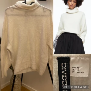 Stickad polo tröja - Stickad vit polo tröja