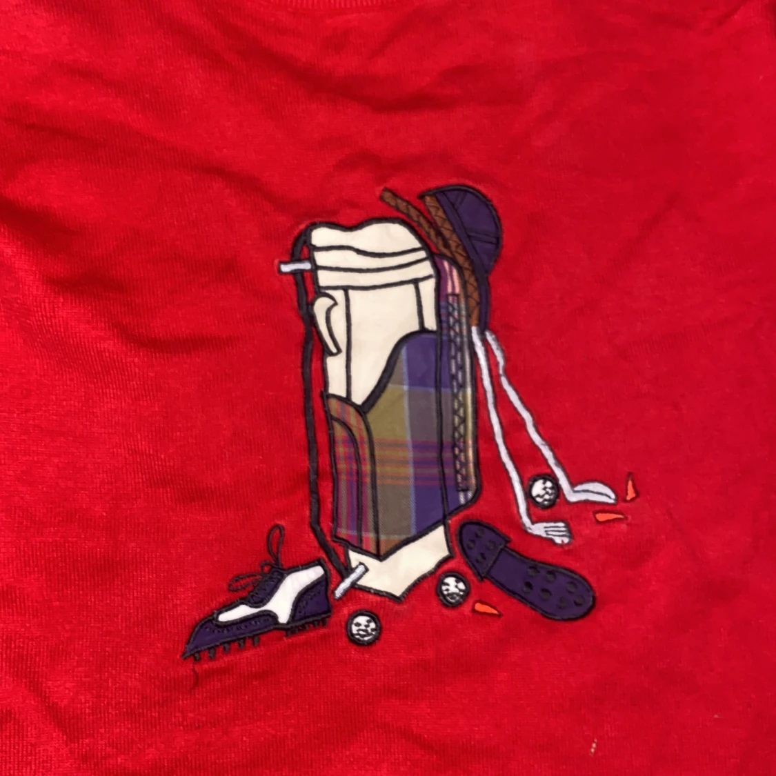 Vintage Sweatshirt med broderat märke   - 90