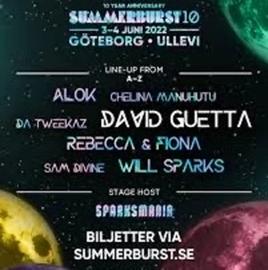 Endagsbiljetter fredag summerburst - Skickas som bild digitalt vid köp, har flera biljetter