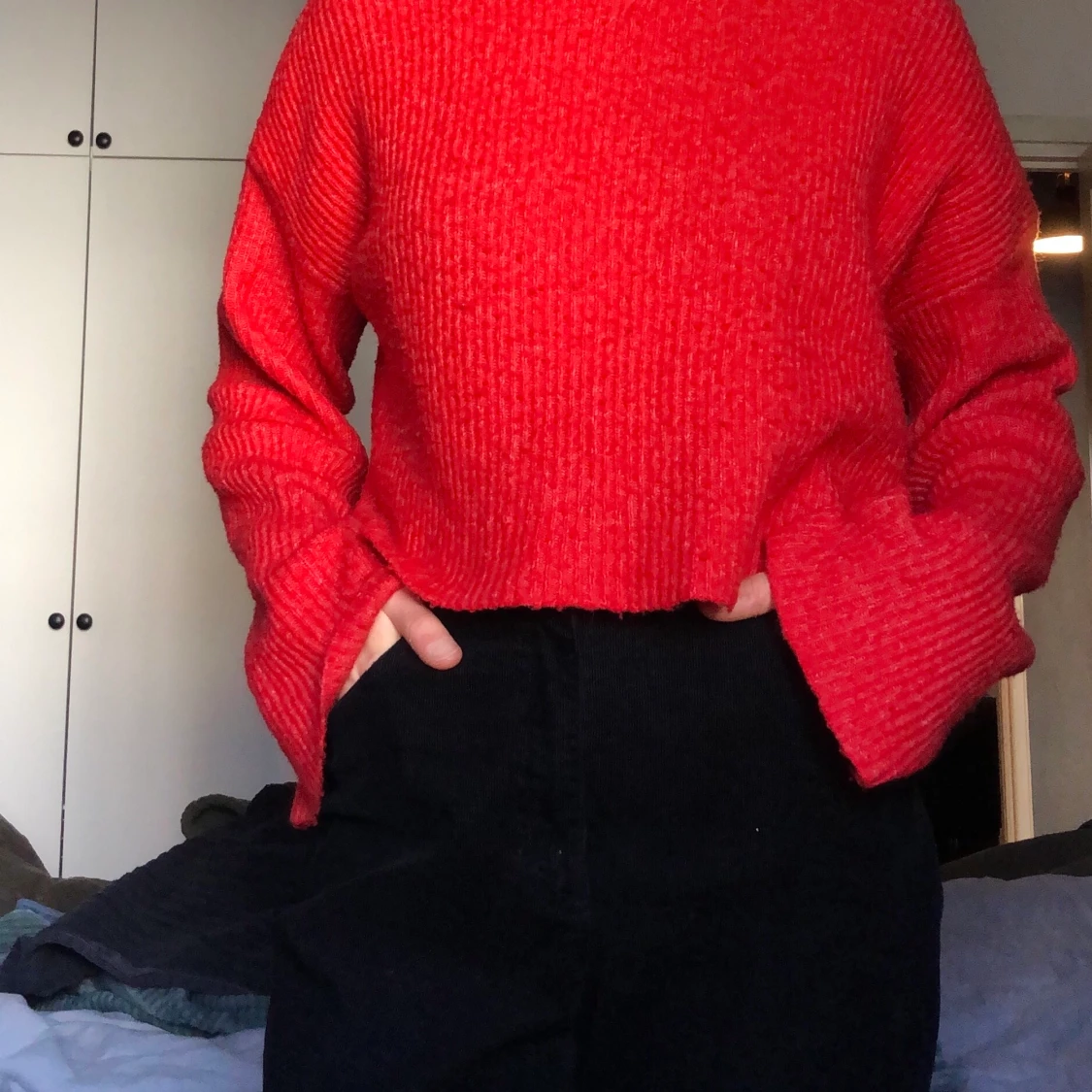 Stickad croptop - 90