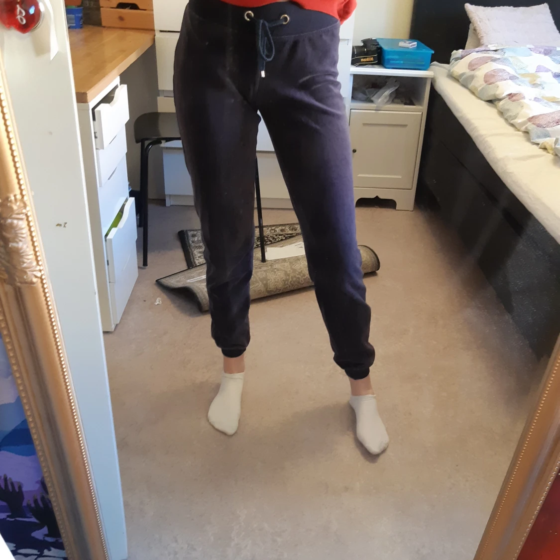 Marinblå Mjuksbyxor - 90