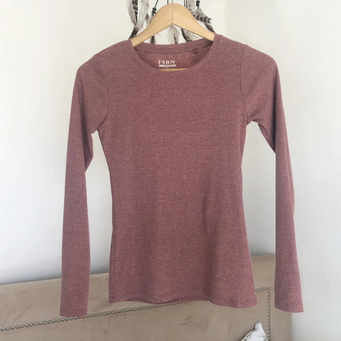 Rosa långärmad tröja - 90