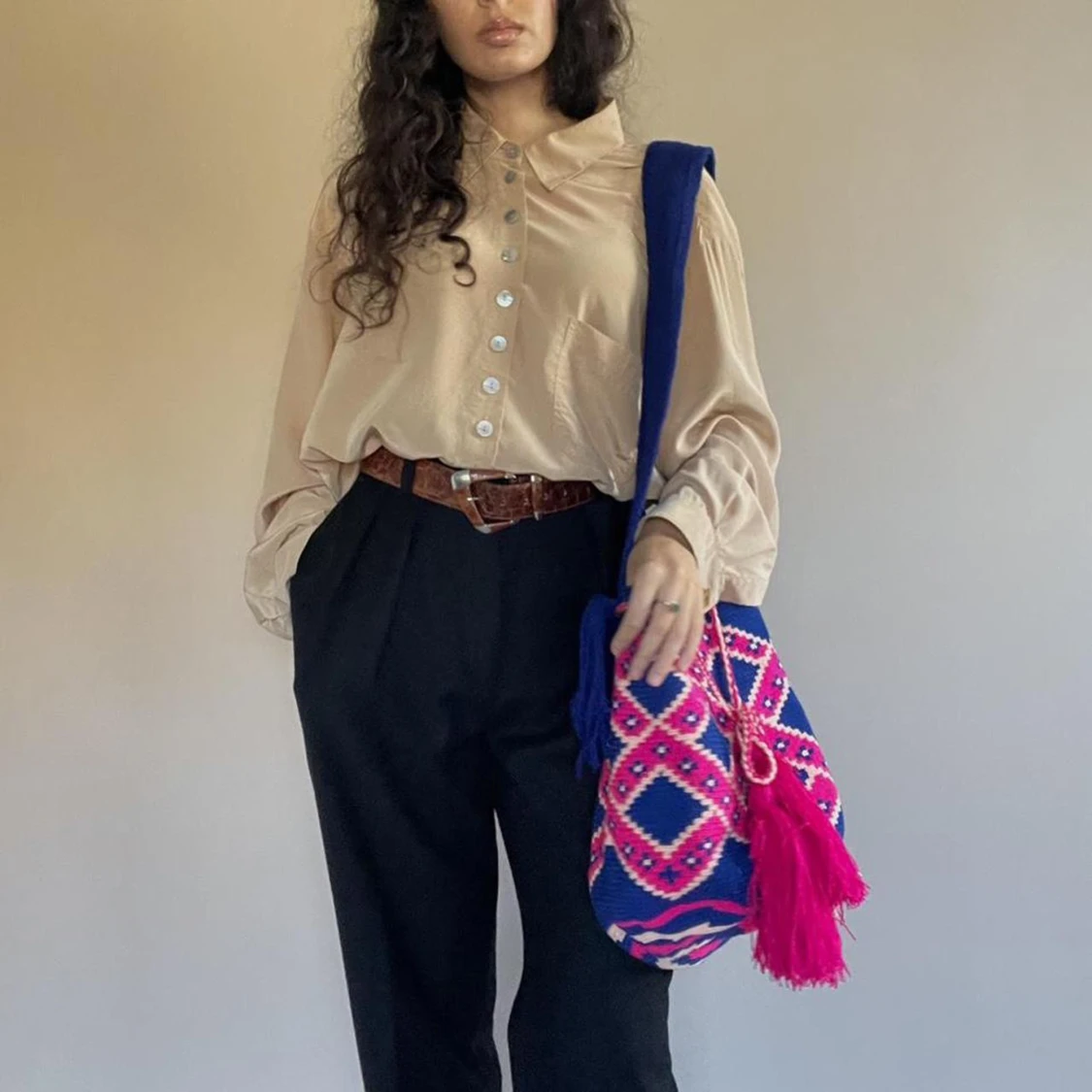 vintage Mochila bucket shoulder bag - 91