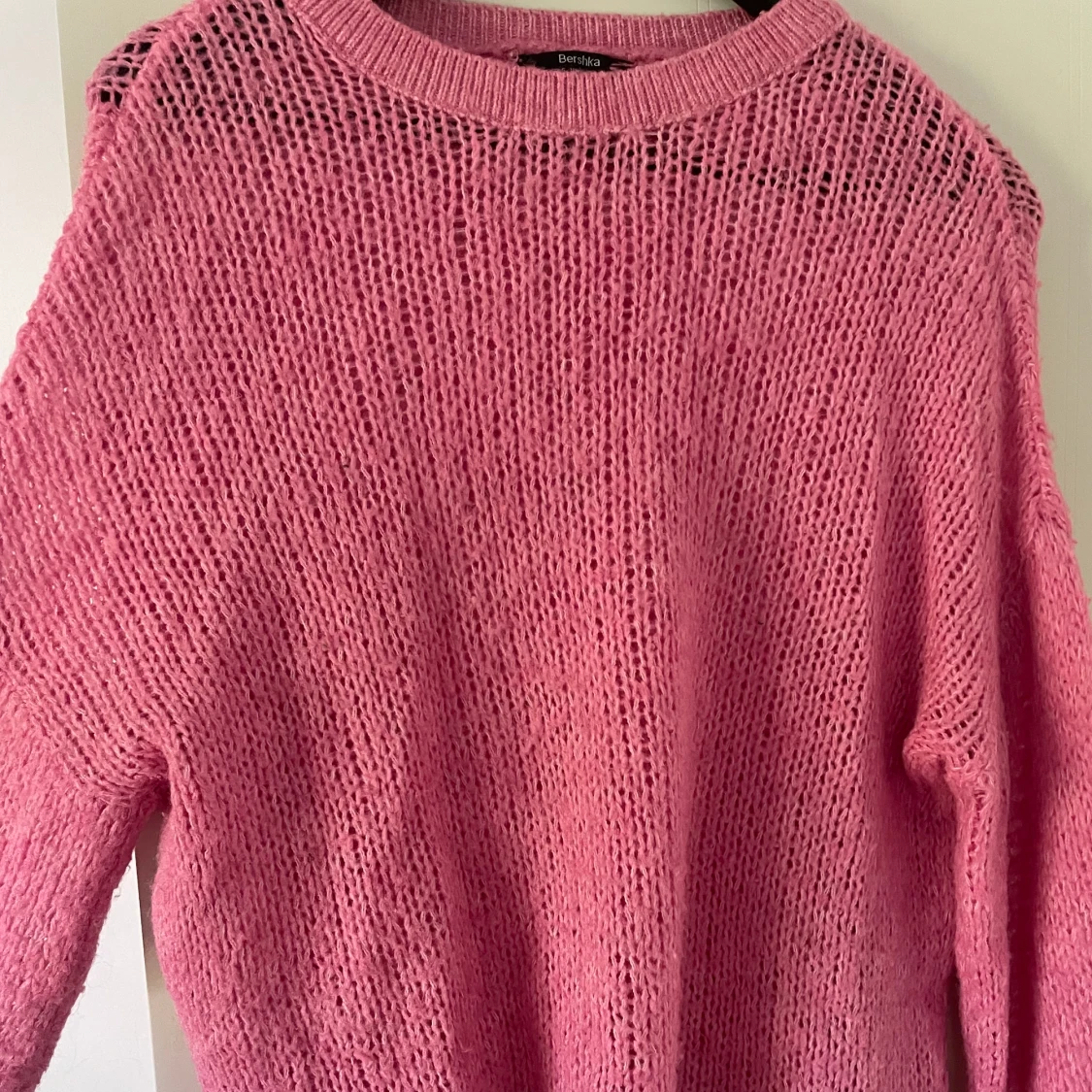 Ljusrosa stickad tröja - 90