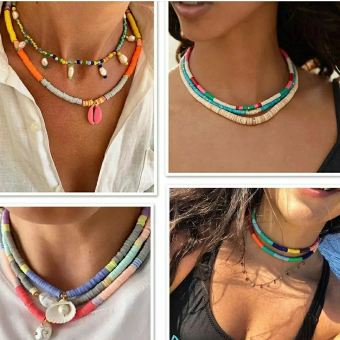 GRATIS FRAKT! 130 Pack Heishipärlor + Armbandstråd - 91