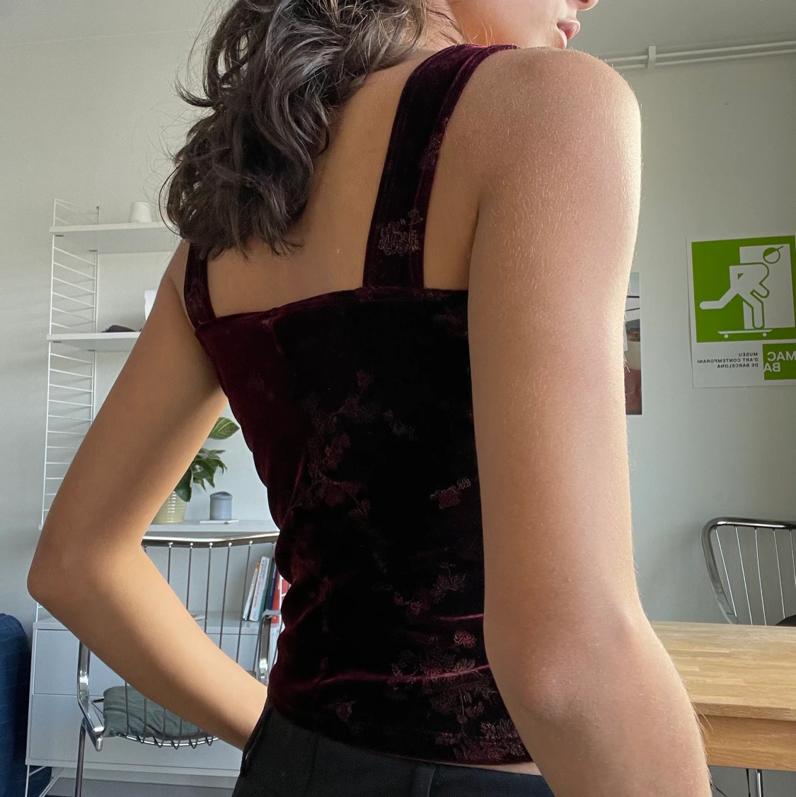 Lila/vinröd sammetstopp y2k - 90