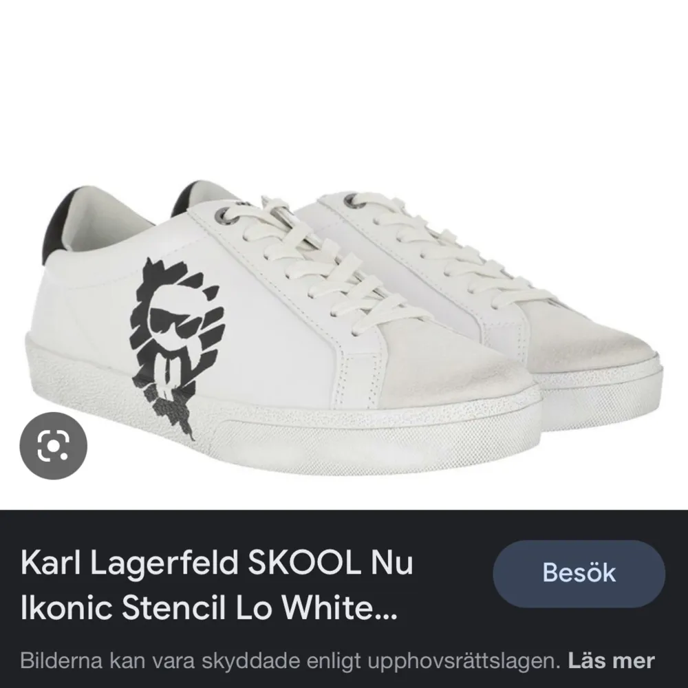 Karl lagerfeldt skor storlek 38 men passar nog upp mot 40 då dom är stora i storleken, ganska använda. Säljer pga ingen användning 💗. Skor.