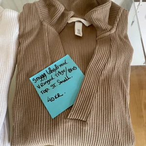 Hm top med lång ärm - Vit långärmad (kort midja)