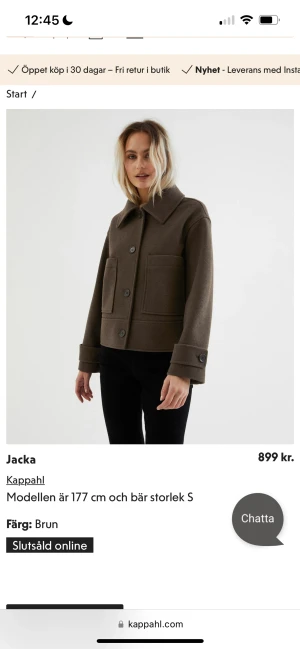 KAPPA SLUTSÅLD ANVÄND EN GÅNG - Säljer min super fina kappa från Kapphal som är slutsåld. Endast använd en gång då jag har mycket. andra jackor. Brun storlek S passar på mig 166 cm! Kan mötas up och frakta PRIS KAN DISKTUERAS❤️