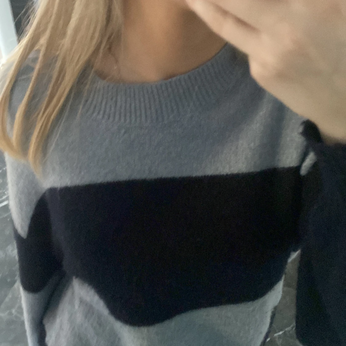 Randig stickad tröja - 91