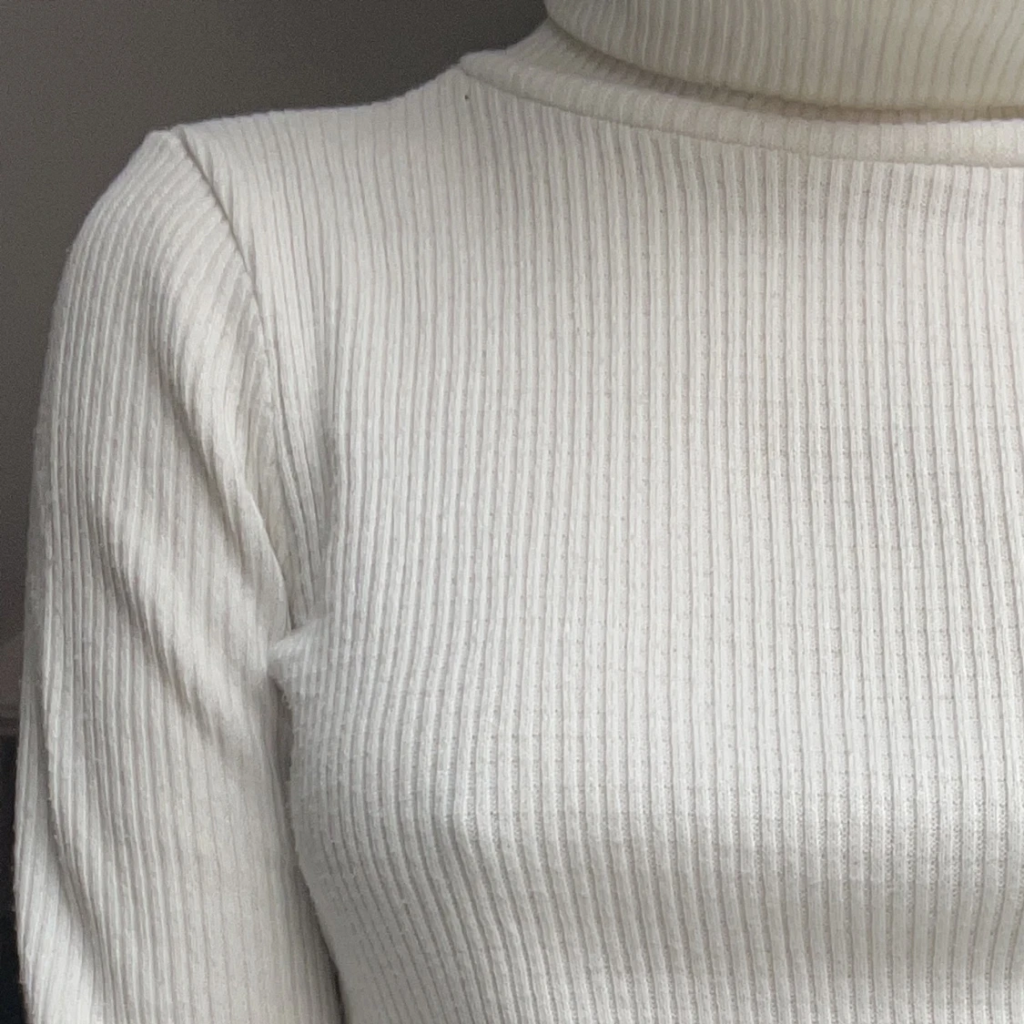 Vit ribbad polo - 90