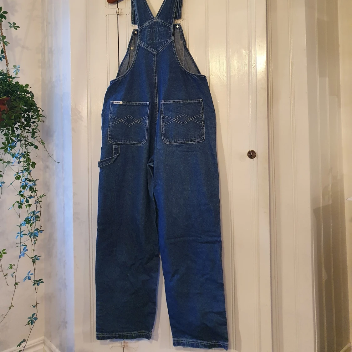 Hängselbyxor jeans/denim storlek M/L - 90