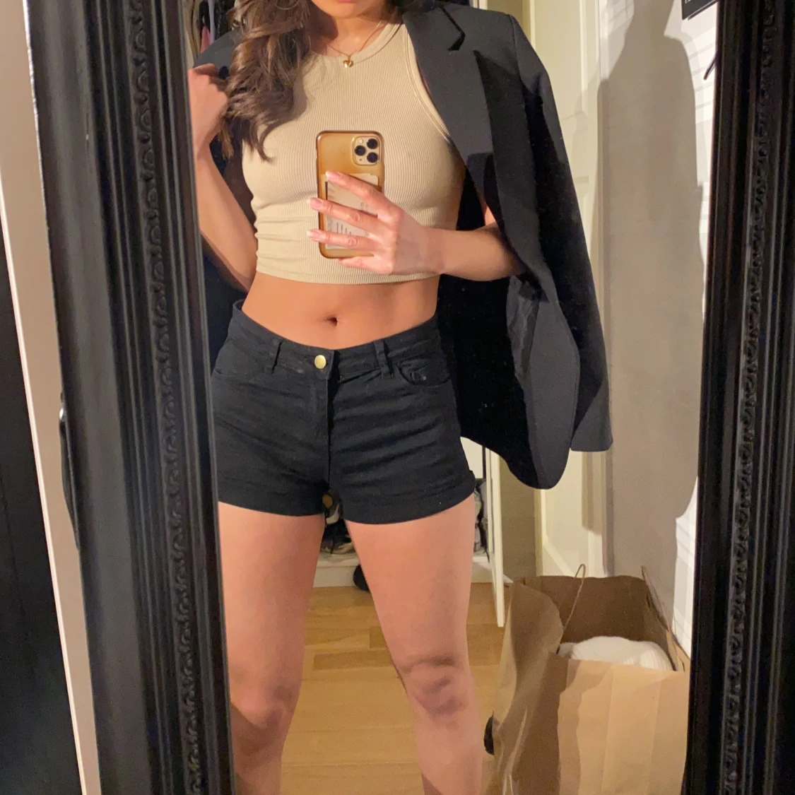 Svarta jeansshorts  - 90