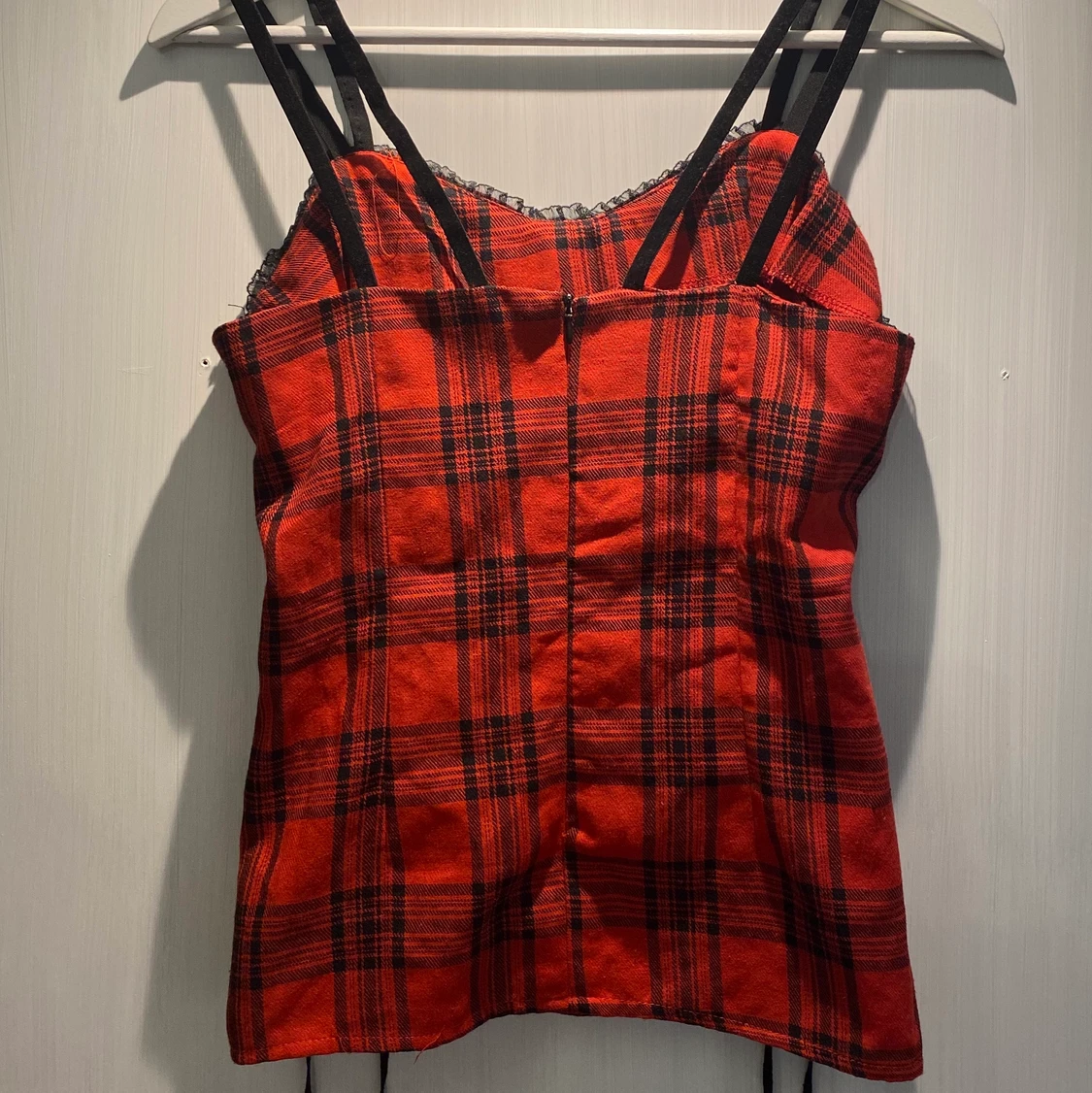Snygg röd korsett topp - 90