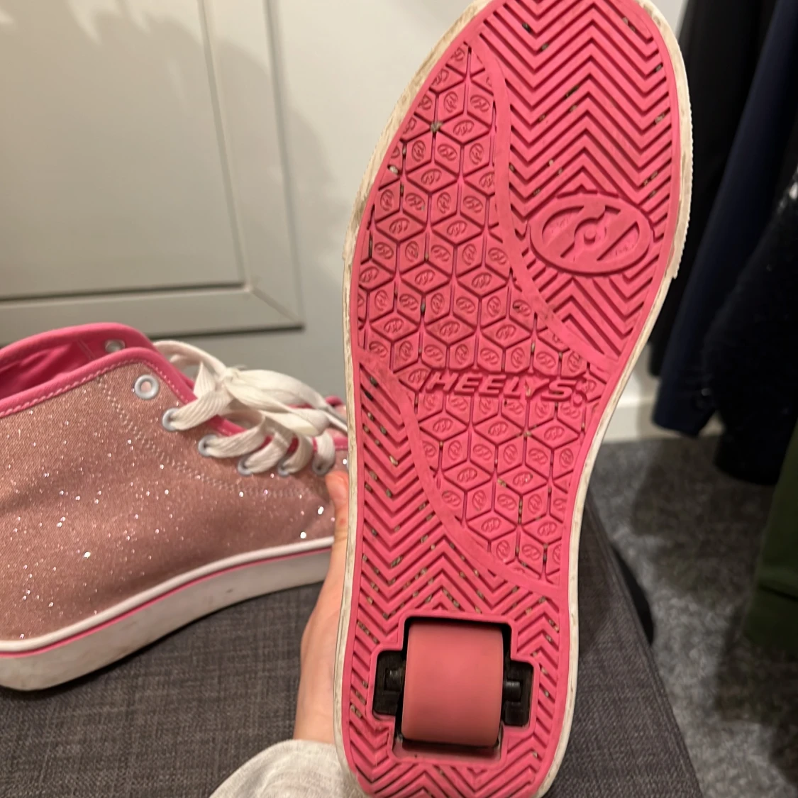 Rosa glittriga Heelys  - 90