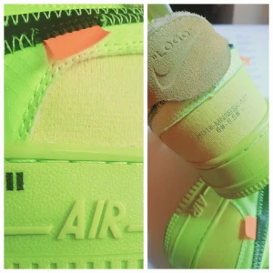 Nike Air Force 1 Low Volt x Off-White - Nike Air Force 1 Low Volt x Off-White  De är neongulgröna och inte så gröna som det ser ut på fotot. Svårt att få fram färgen med mobilkamera. Bra skick. Fler detaljbilder fås om önskas.  Str EU41 26,0 cm.   Inga kvitton, ingen kartong 