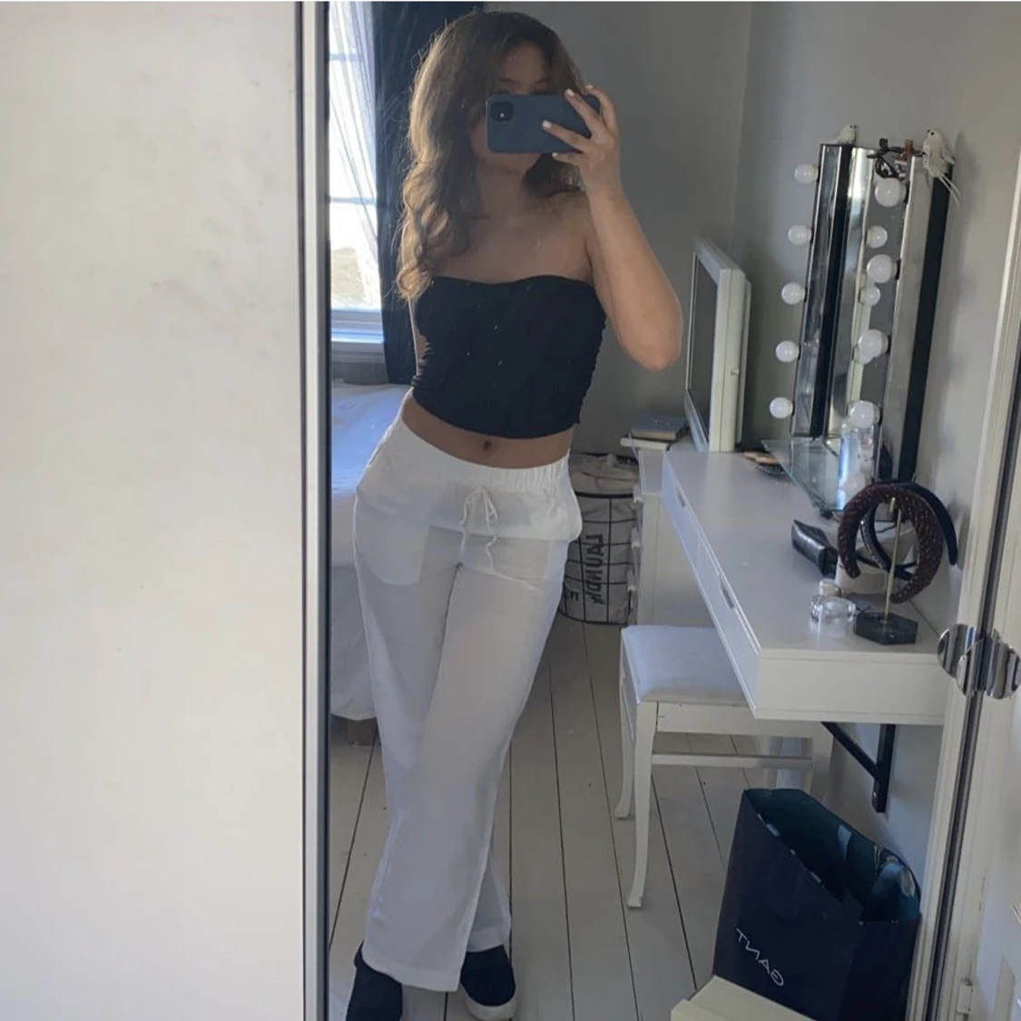 Vita linnebyxor - 91