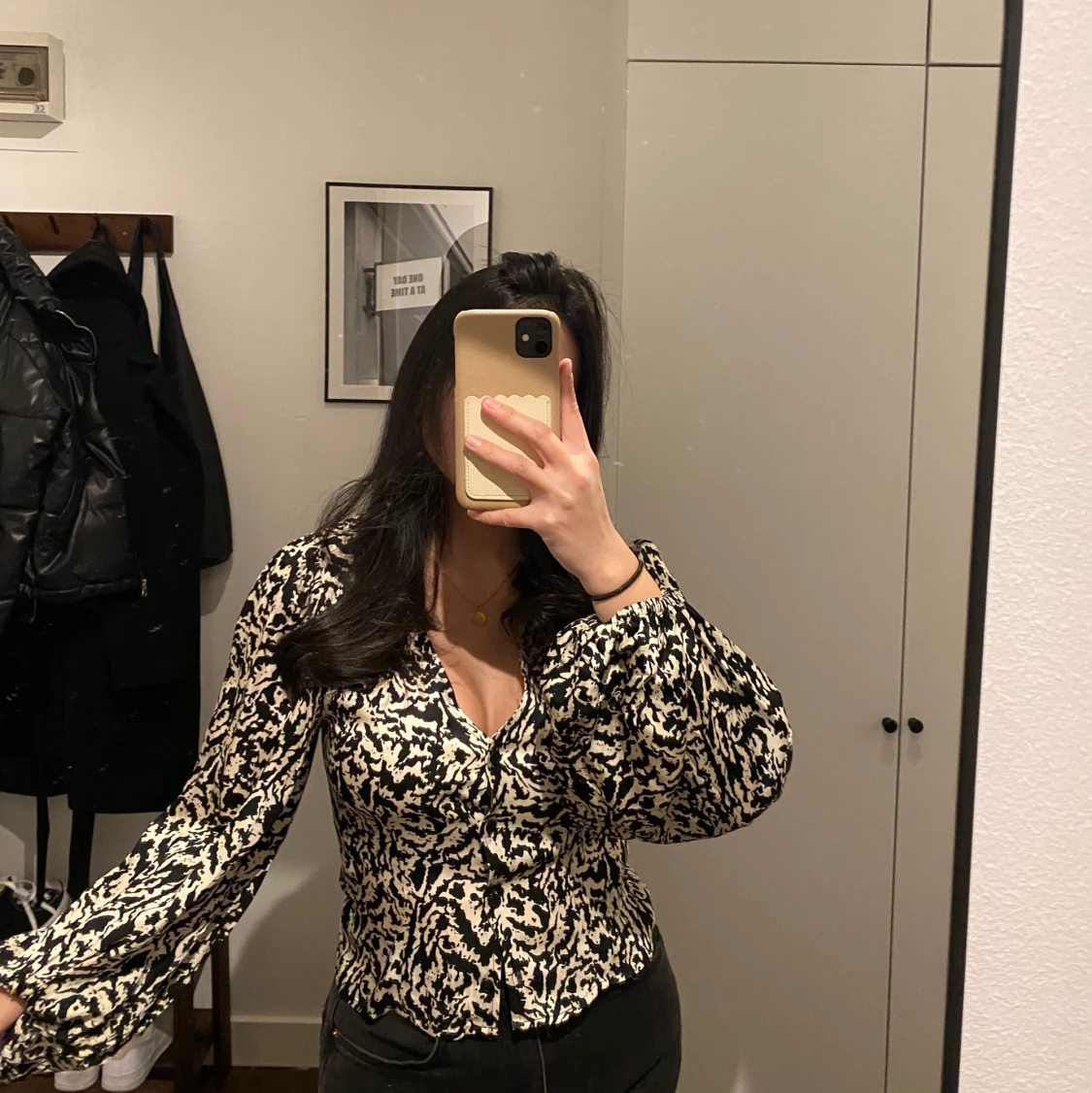 Mönstrad blus  - 90