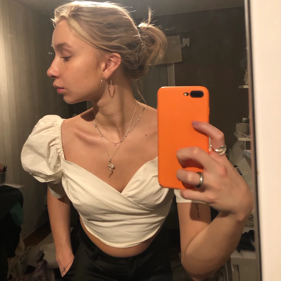 Gina tricot vit blus💕