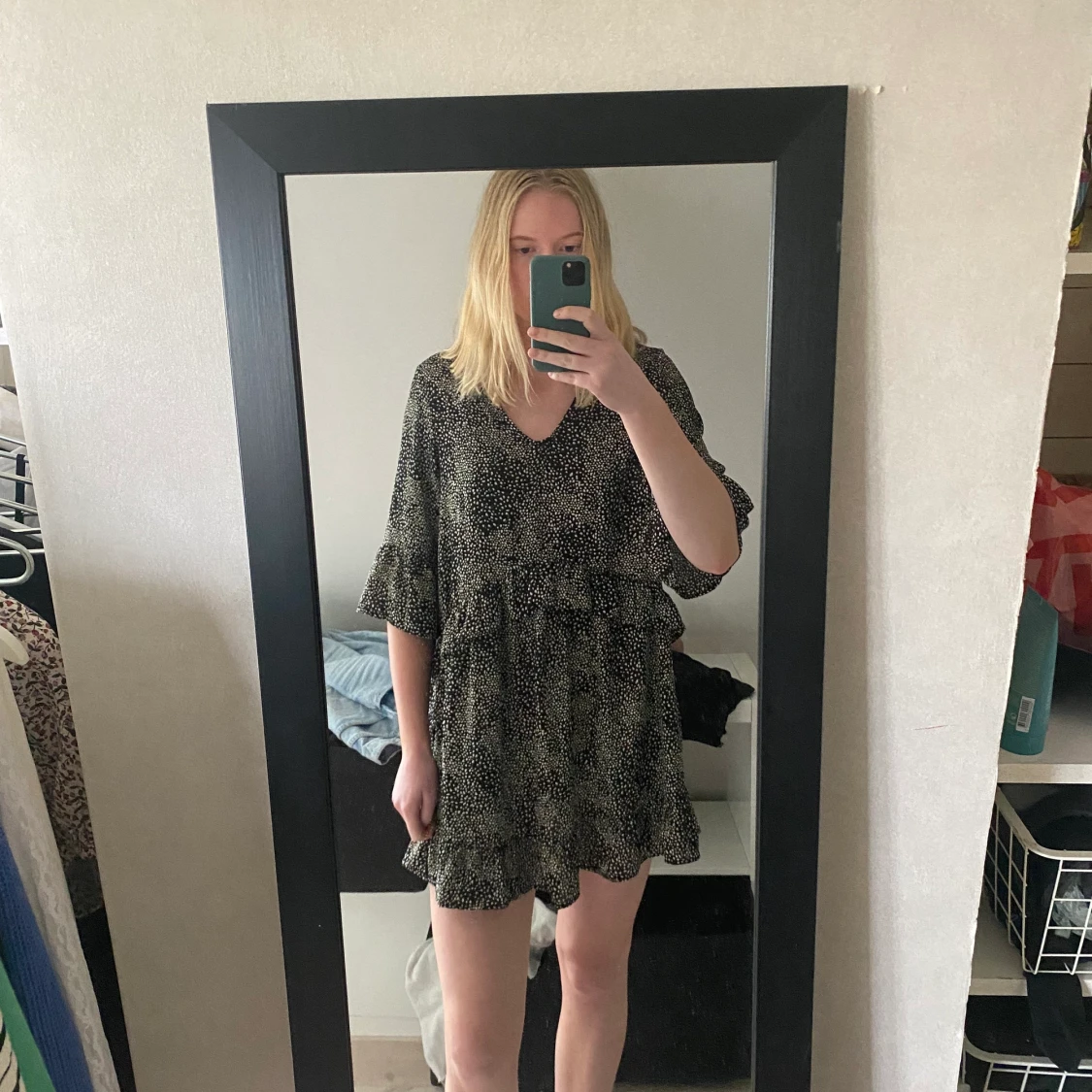 Svartvit klänning strl M - 90