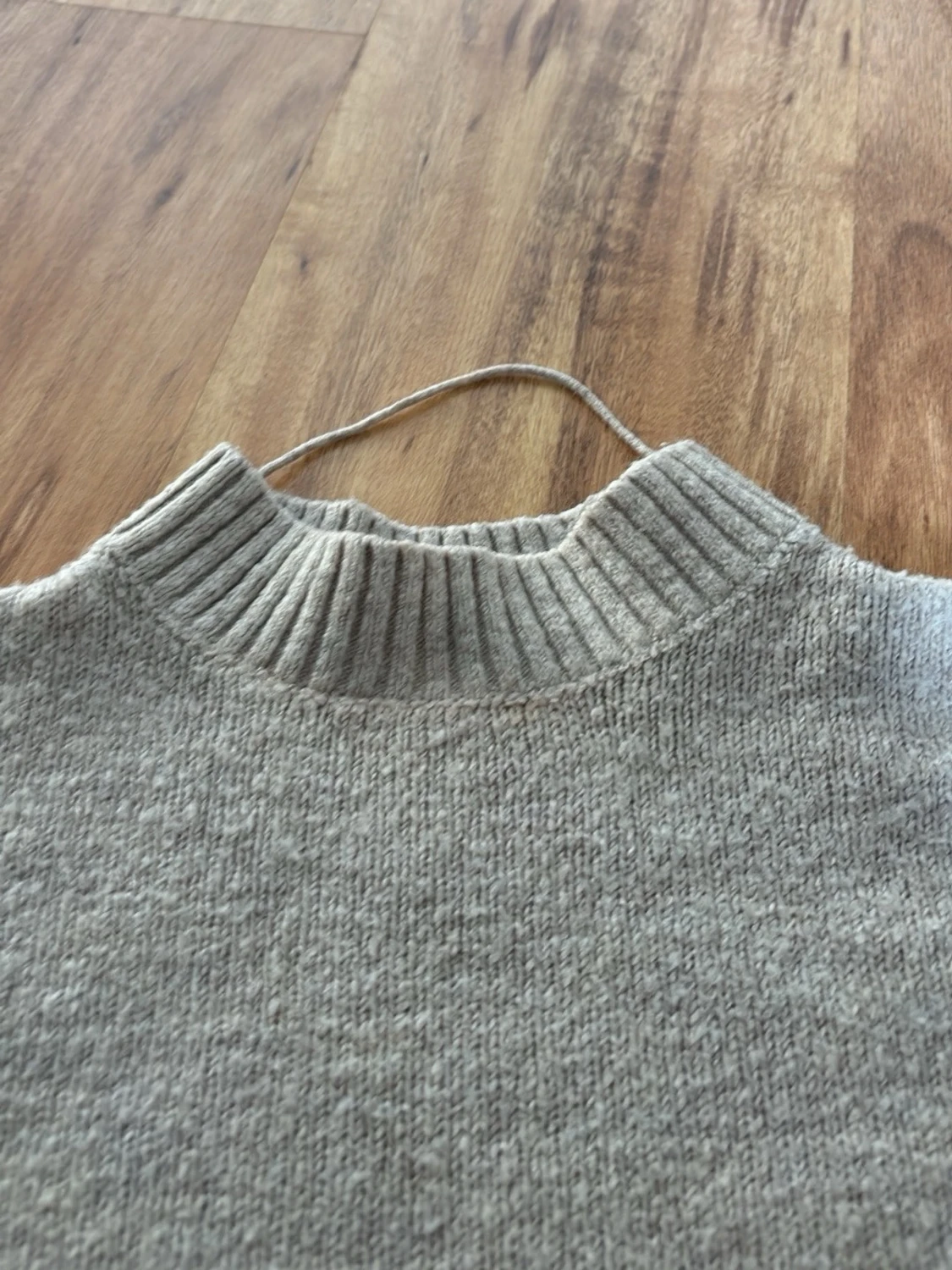 Beige oversized stickad tröja - 2