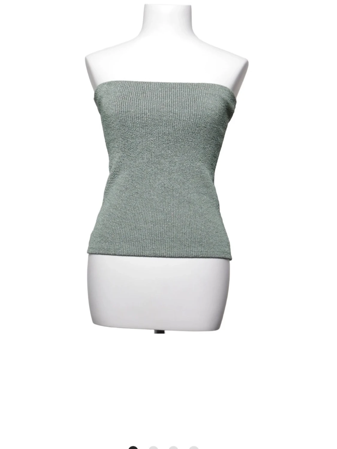 Ljusgrön stickad tubtopp zara