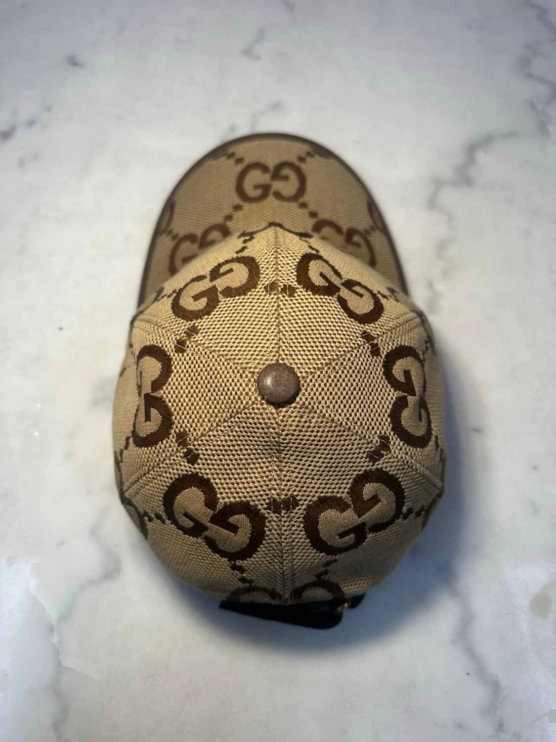 (Äkta) Beige Gucci Jumbo Keps - 1