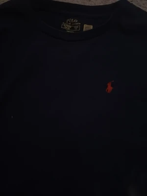 Marinblå t-shirt från Polo Ralph Lauren - Snygg marinblå t-shirt från Polo Ralph Lauren med klassisk röd logga broderad på bröstet. Enkel och stilren design som passar perfekt till jeans eller shorts. Gjord i mjuk bomull för skön känsla hela dagen.