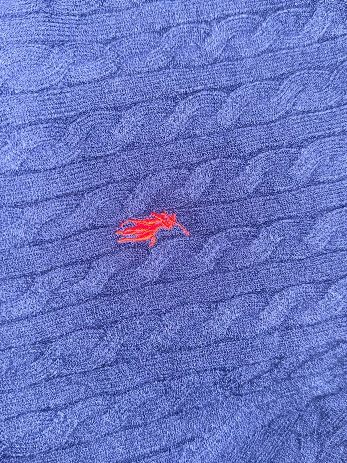 Marinblå kabelstickad tröja Polo Ralph Lauren - 1