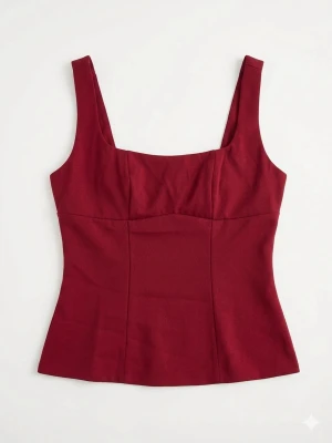 Mörkröd top - Jätte fin top. Jag har haft på mig den en gång på jul, sedan dess hade jag inte användning av den längre. 🩷 skicka om ni vill ha flera bilder