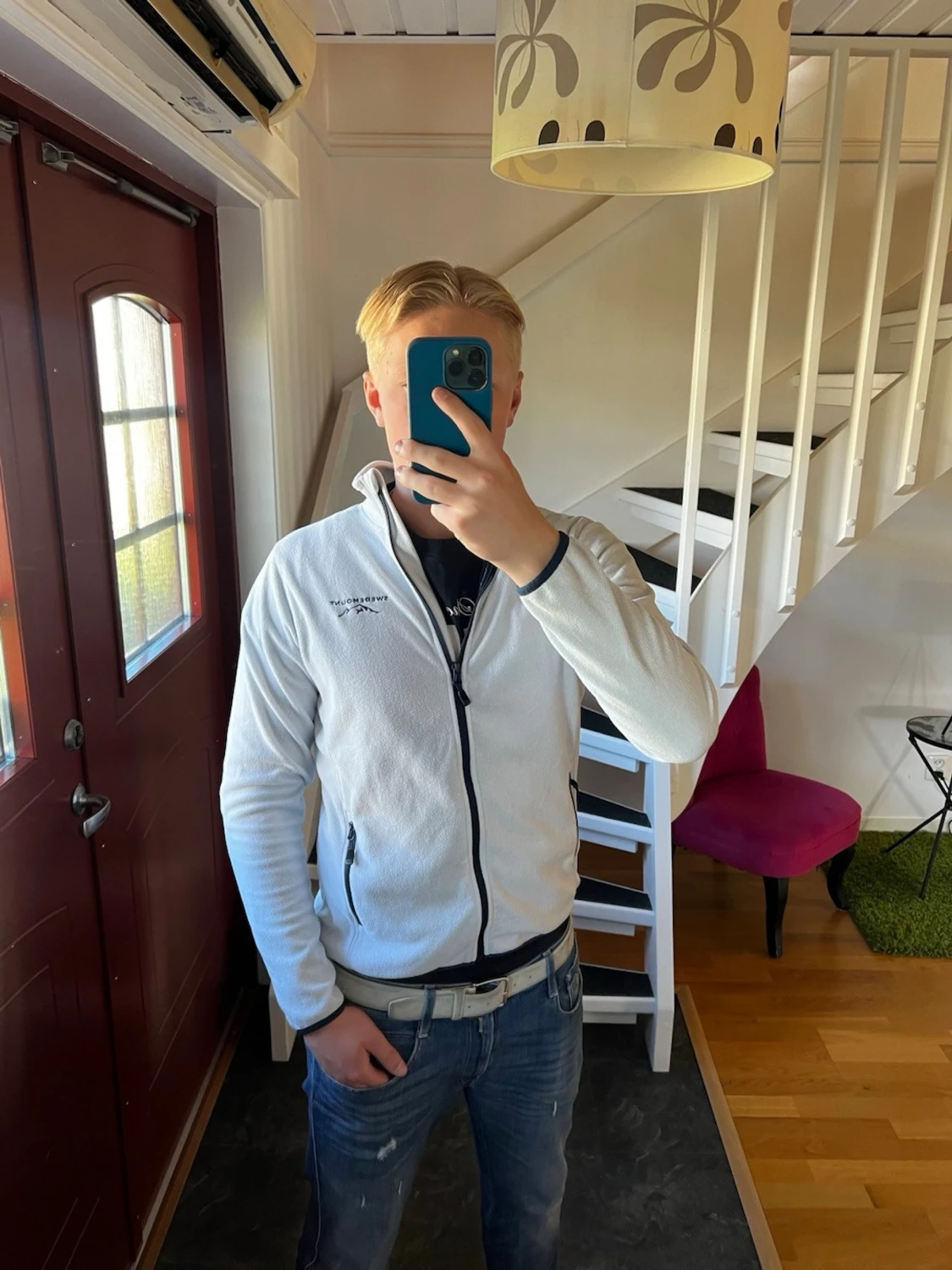 Vit fleece tröja  