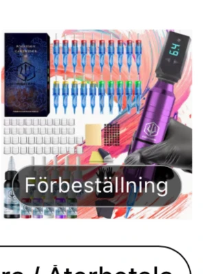 Tatueringsmaskin - En helt ny Oöppnad Tatueringsmaskin med annat som finns i ( allt på bilden ) . Minns ej vart den är ifrån men tror aliexpress.