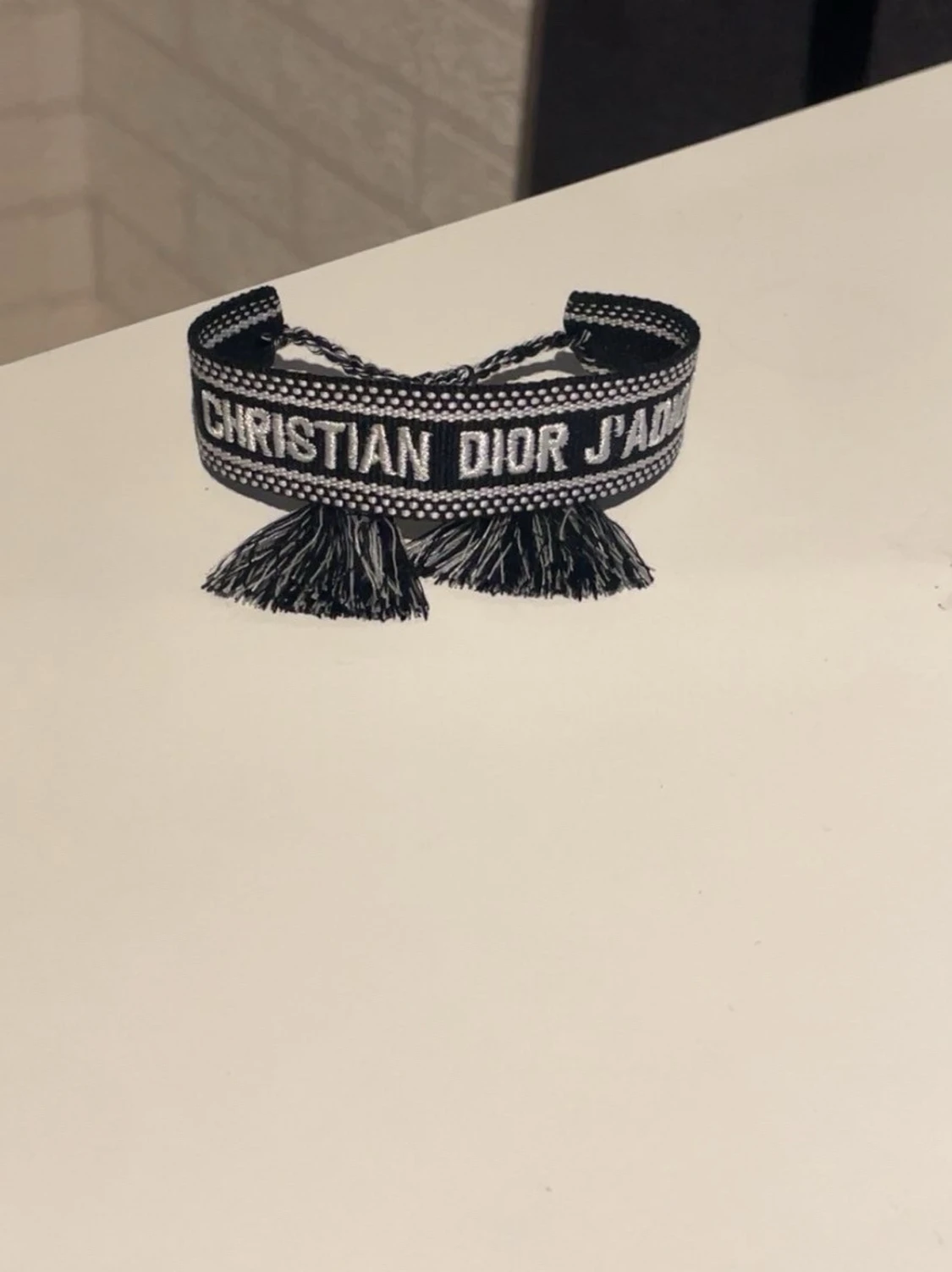 Svart broderat armband Dior - 1