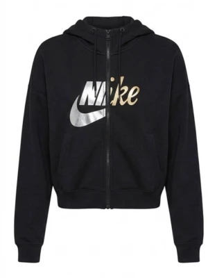 Svart nike zip-hoodie | Storlek XS - 💕 30% bundlerabatt vid köp av minst två artiklar.                                                                       🌸 Svart zip-hoodie med Nike-logga i guld/silver-metallic                                                 ✔️Märke: Nike.                                                          📏Storlek XS                                                              ⭐️ Bra skick! (Använd men hel och fin).