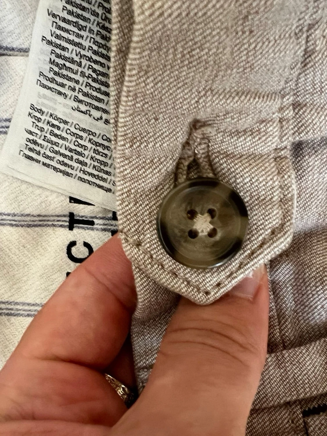 Beige linneshorts från Selected Homme - 3