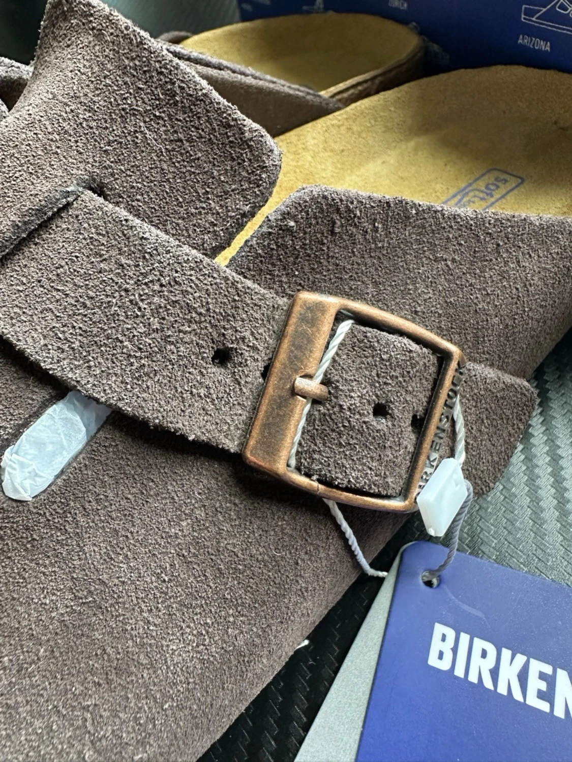 Grå mockatofflor från Birkenstock - 2