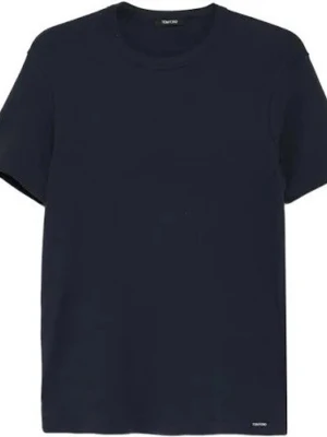 Mörkblå basic t-shirt från Tschibo - En stilren mörkblå t-shirt från Tschibo med klassisk rund hals och korta ärmar. Tillverkad i mjukt bomullsmaterial som känns skönt mot huden. Perfekt för dig som gillar en enkel och clean look.