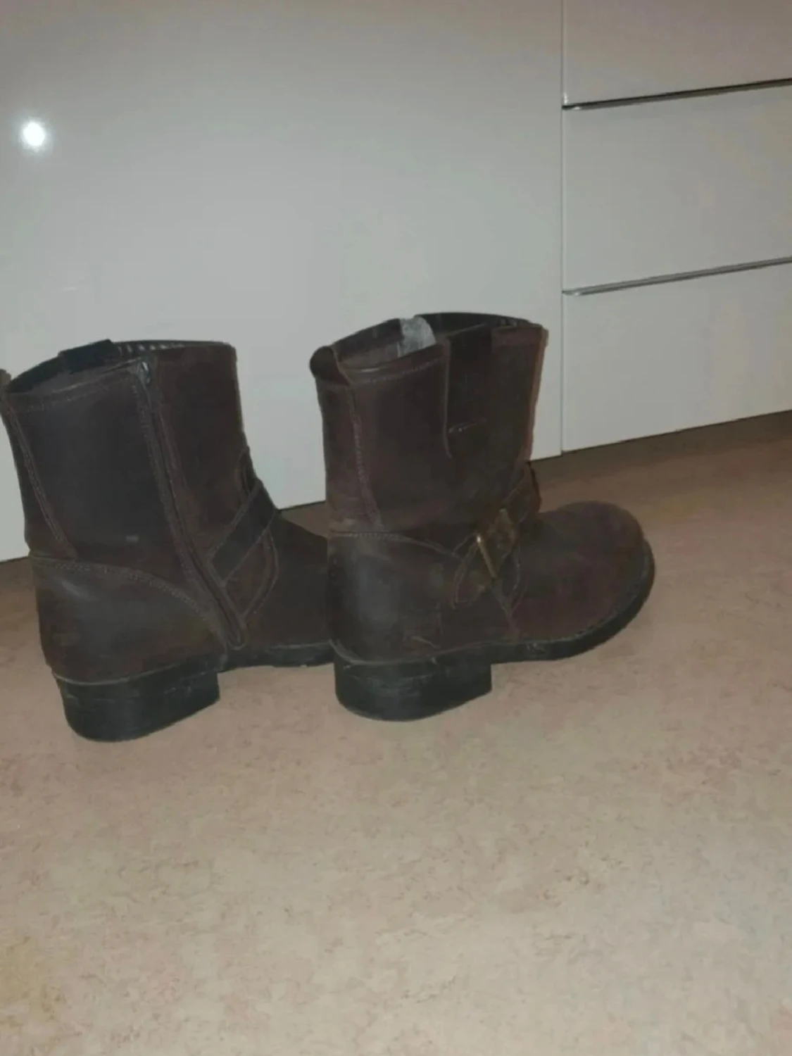 Bruna boots med spänne - 2