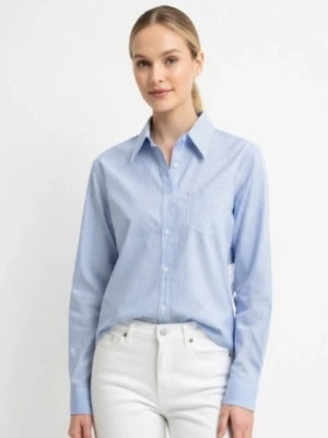 NY & OANVÄND klassisk blå - vit smalrandig Oxford blus/skjorta, dam. 34/XS-S. - Helt NY & OANVÄND fin klassisk blå-vit smalrandig Oxford-blus/skjorta från LOGG-avdelningen/H&M. Storlek: 34/XS-S. Material: Bomull. Helt felfri. Lappar/etiketter sitter kvar sedan inköpet. Nypris i butik är 199 kr.