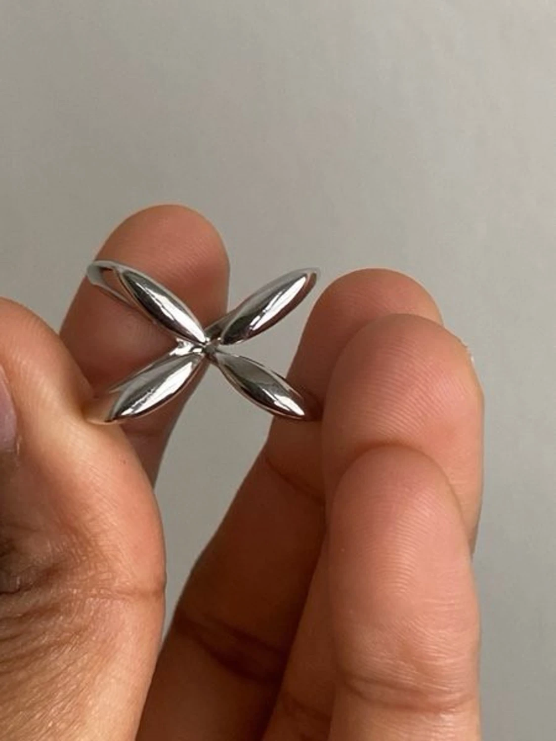 s925 Snygg silverfärgad X-ring - 2