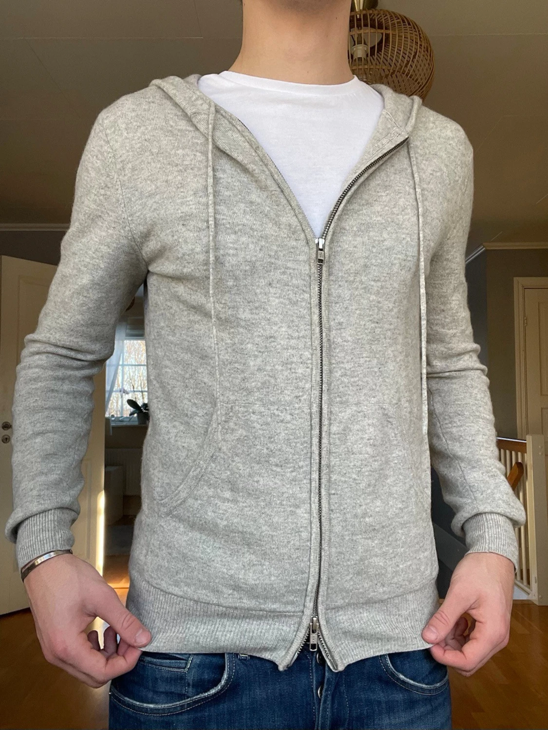 John Henric kashmir zip grå - 1