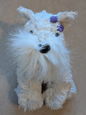 Söt hund gosedjur  - Vit söt hund! Fint skick! 