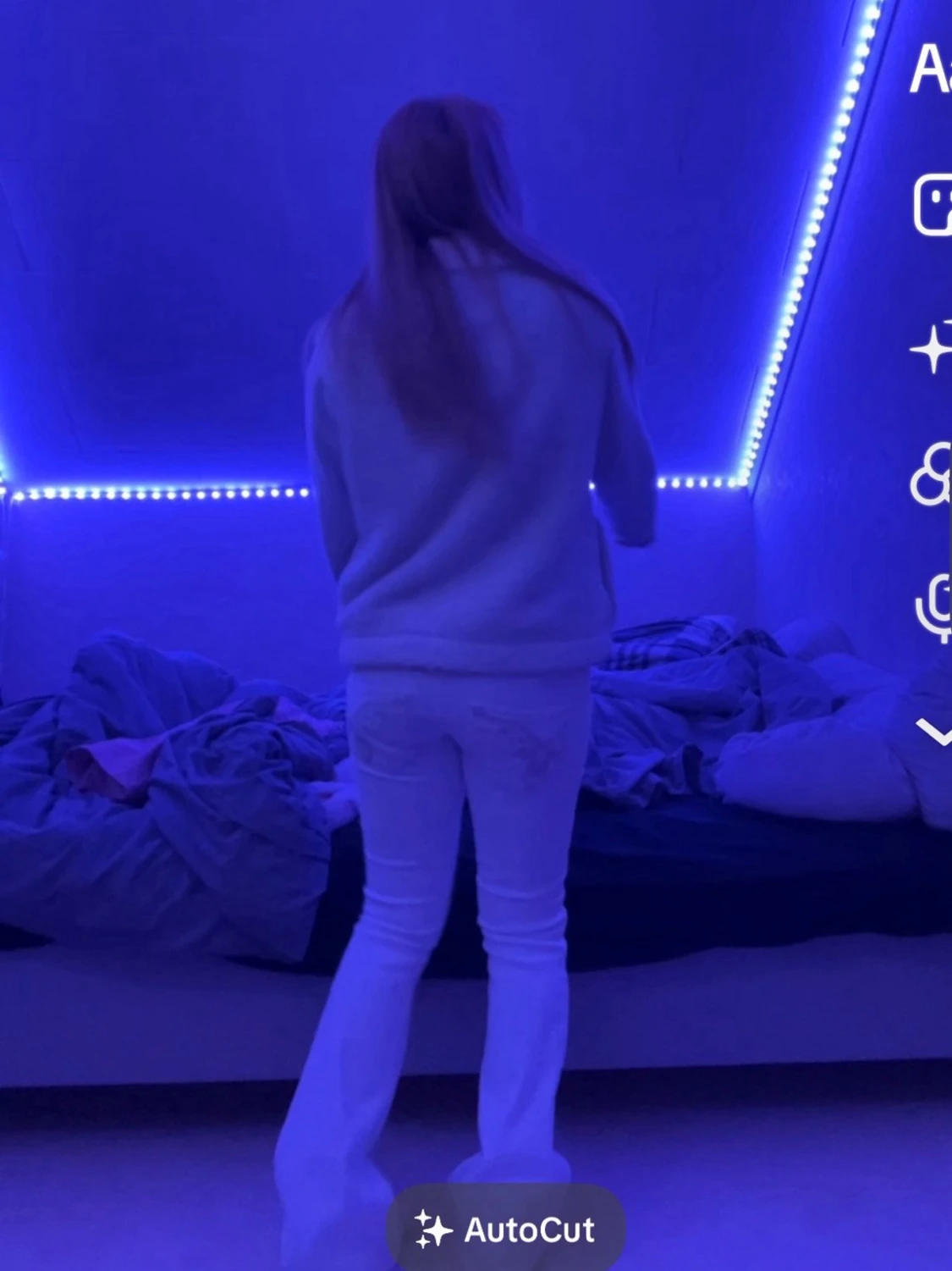 Vita bootcut jeans med fickor