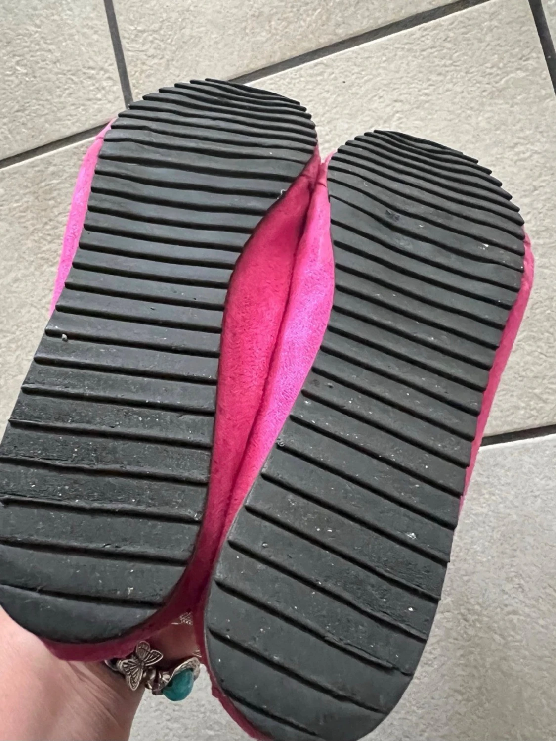 Rosa ballerinaskor med rosett ENS - 3