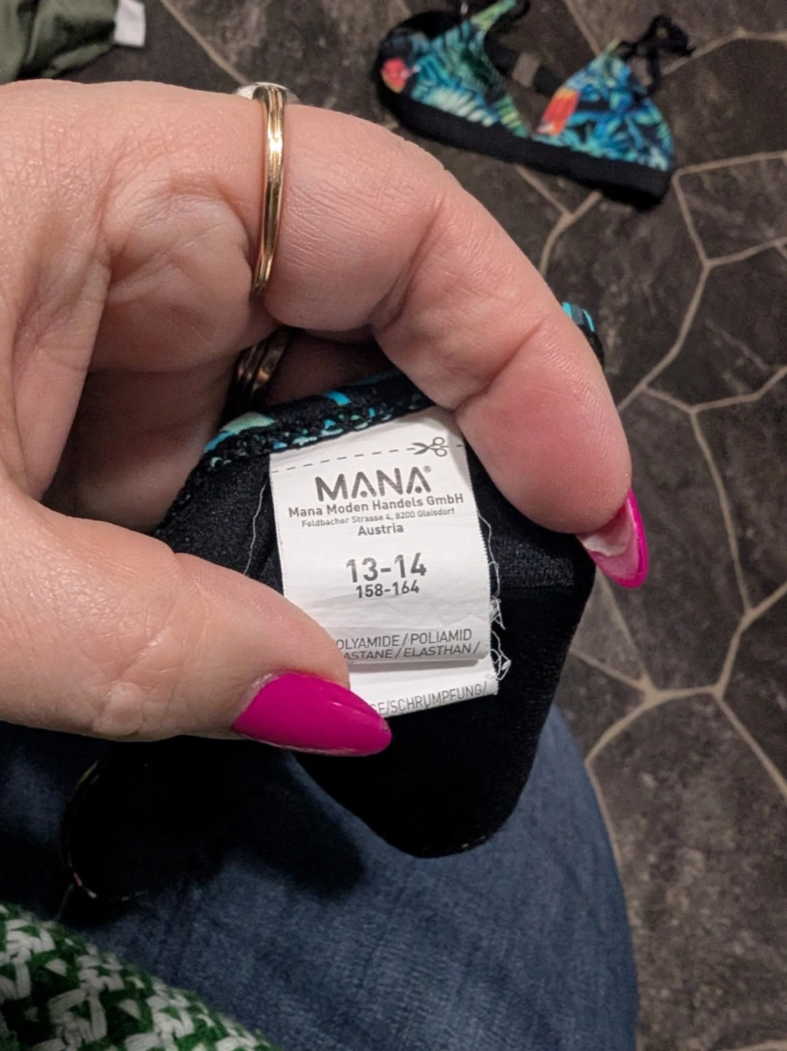 Tropisk bikini med papegojor stl 13-15 år - 2