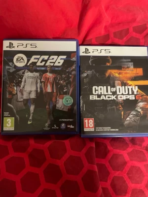 PS5-spel FIFA 26 & Black ops 6 - Säljer mina spel för 300:- respektive, annars 600 som paket. Knappast spelat cod samt FIFA