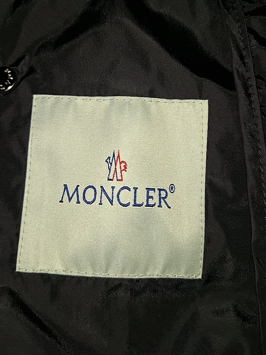 Svart Moncler vindjacka med huva - 3
